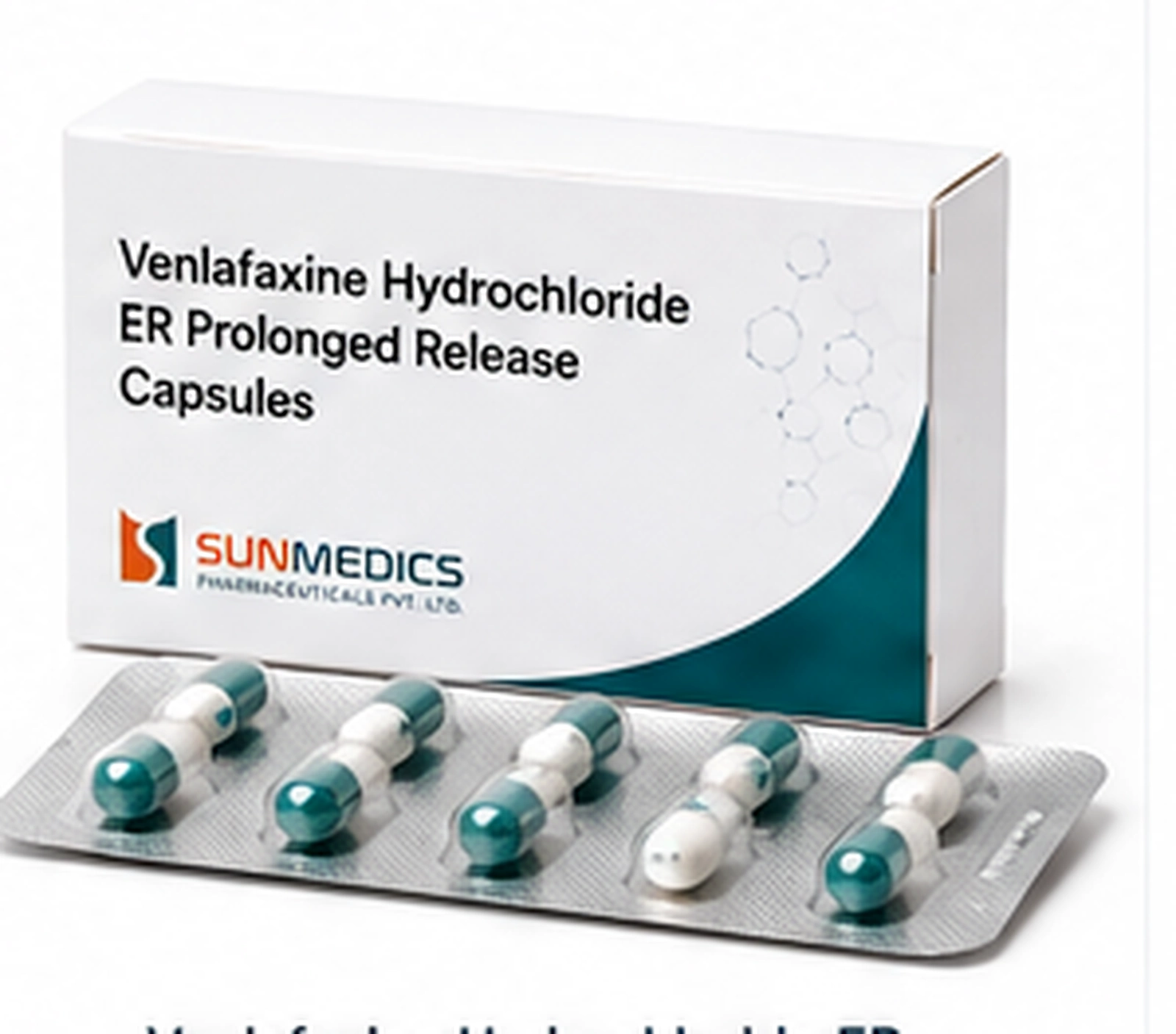 Venlafaxine Hydrochloride ER Prolonged Release product pack illustration
